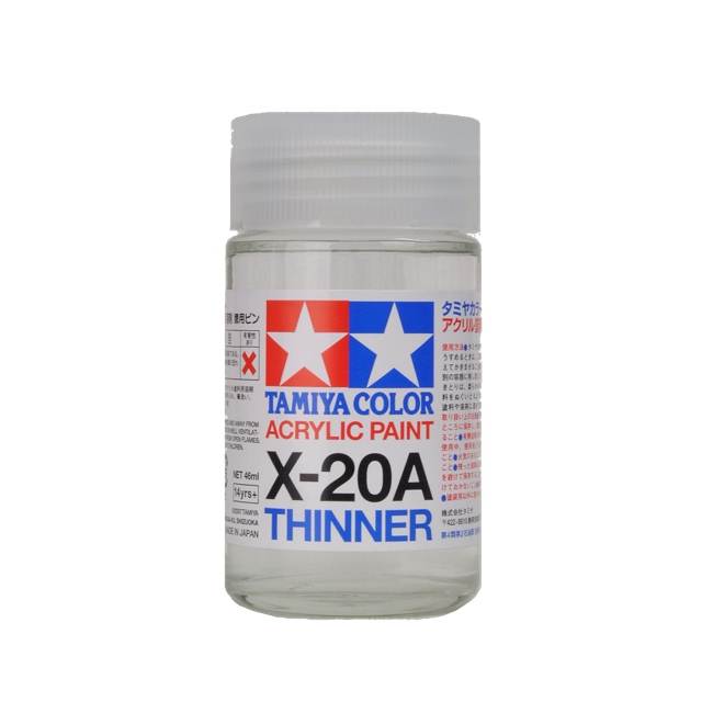 ทินเนอร์สูตรน้ำ Tamiya X-20A acrylic thinner 46ml