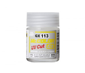 สีเคลียร์กันยูวีชนิดขวด GX113 UV CUT FLAT ( ด้าน )