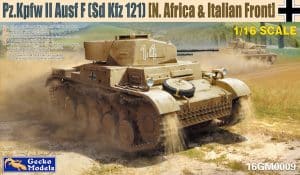 รถถัง GECKO Pz kpfw II Ausf F North Africa & Southern Russia 1/16